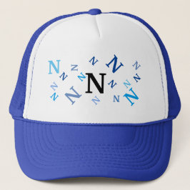 De Camionero Gorra - Letras agitadas en azul
