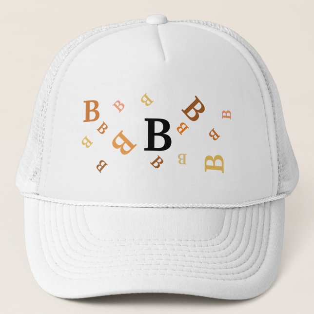 De Camionero Gorra - Letras despedazadas en Naranja y amarillo (Anverso)