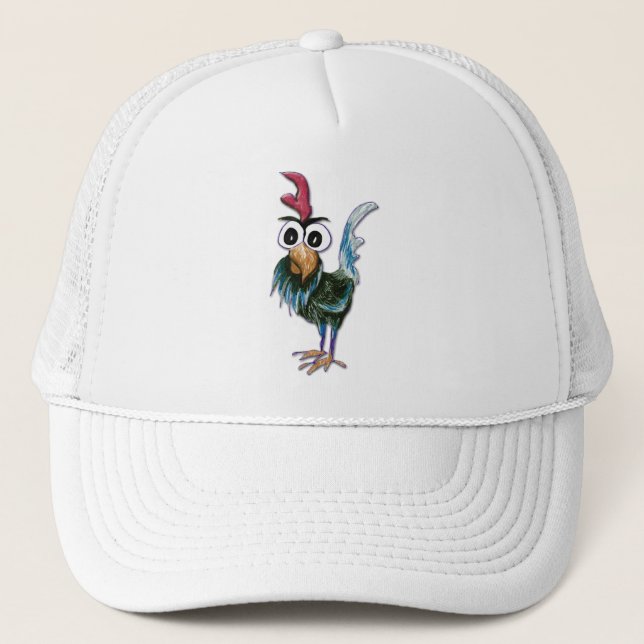 De Camionero Gorra loco del gallo (Anverso)