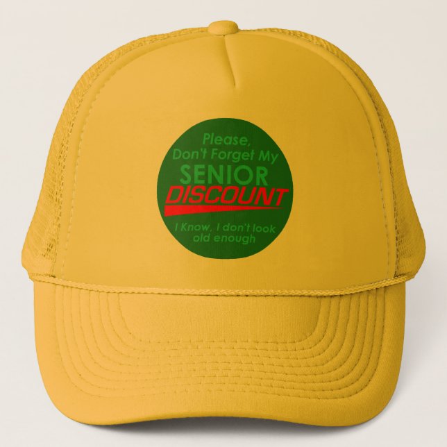 De Camionero Gorra MAYOR del DESCUENTO (Anverso)