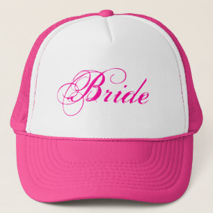 De Camionero Gorra nupcial rosado