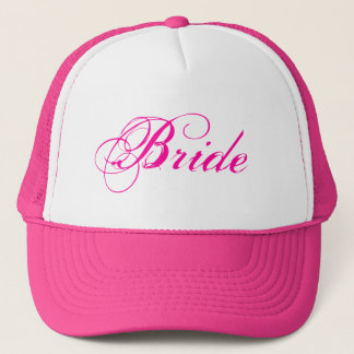 De Camionero Gorra nupcial rosado