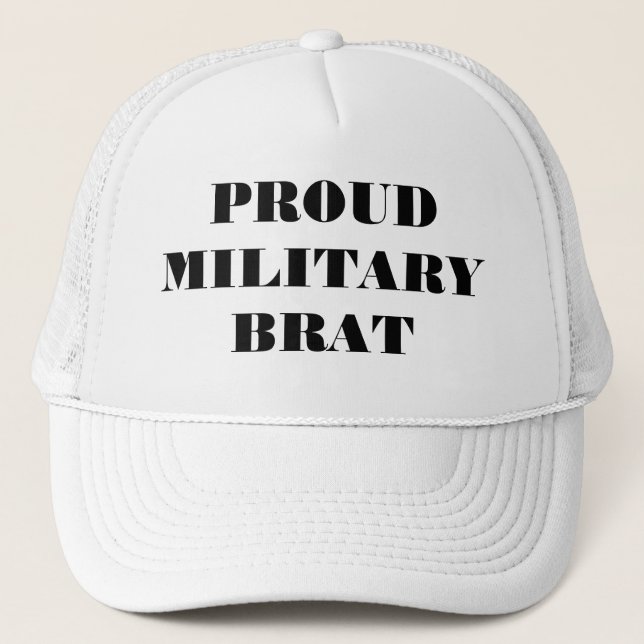 De Camionero Gorra Orgulloso Ejército Brat (Anverso)