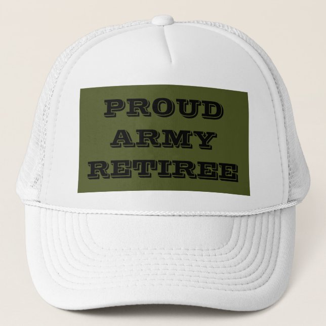 De Camionero Gorra Orgulloso Ejército retirado (Anverso)