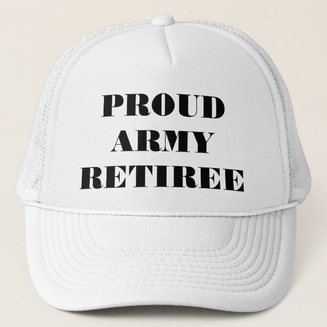 De Camionero Gorra Orgulloso Ejército Retiree (Anverso)