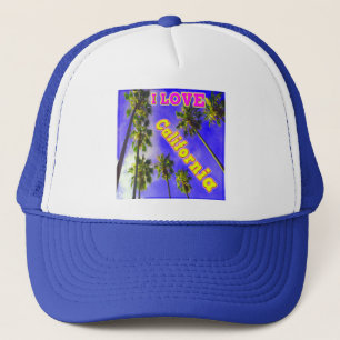 De Camionero Gorra "Palm Sky: I LOVE California 1"