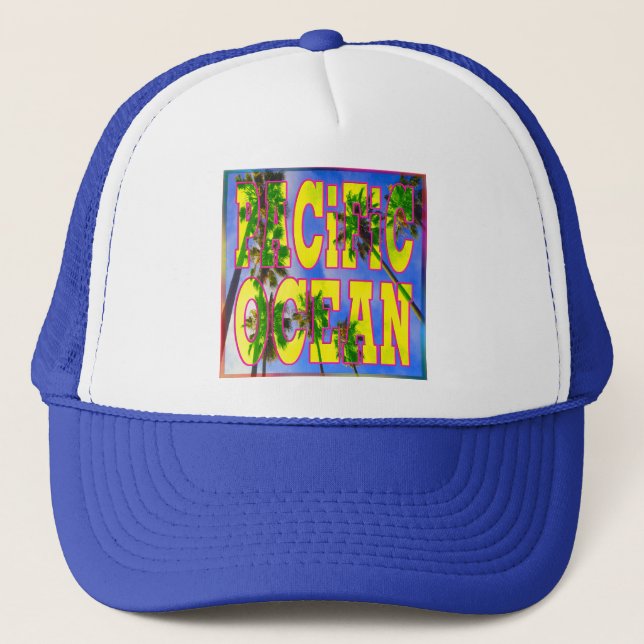 De Camionero gorra "Palm Sky": Océano Pacífico (Anverso)