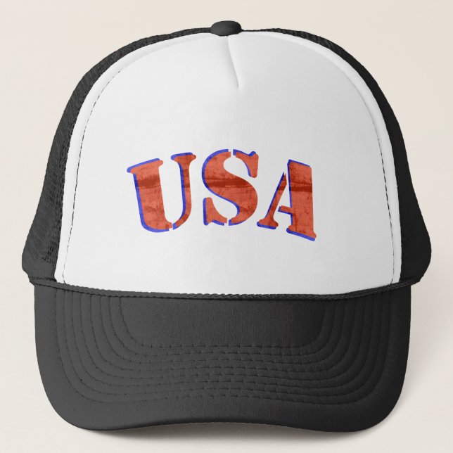 De Camionero Gorra Patriótico Orgulloso Estadounidense (Anverso)