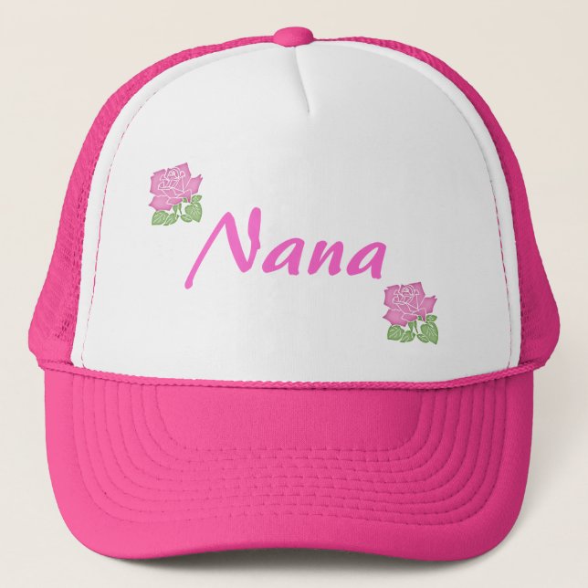 De Camionero Gorra Personalizable Rosa Rose Nana (Anverso)