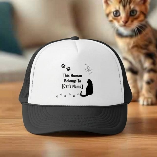De Camionero Gorra Personalizada Este Humano Pertenece A Gato (Subido por el creador)