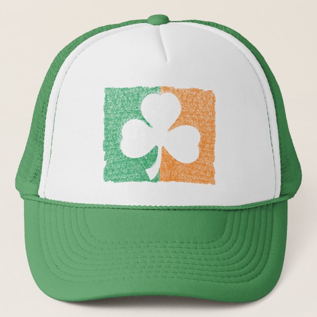 De Camionero Gorra personalizado irlandés Shamrock (Anverso)