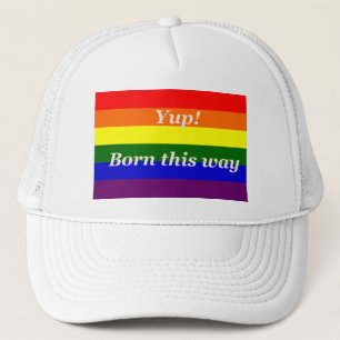 De Camionero Gorra Pride - Bandera del arcoíris con una declara
