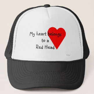 De Camionero Gorra principal rojo del corazón