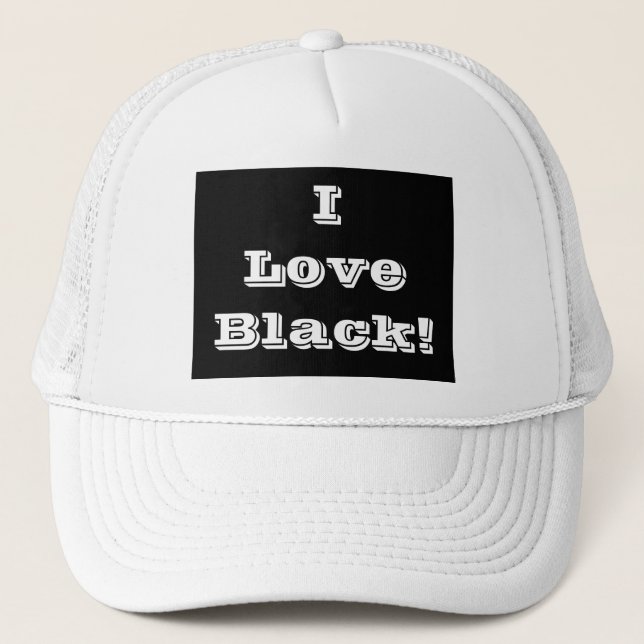 De Camionero Gorra que amo negro (Anverso)