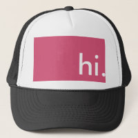 Gorra que dice hi