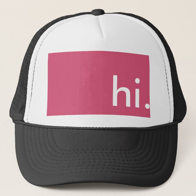De Camionero Gorra que dice hi (Anverso)