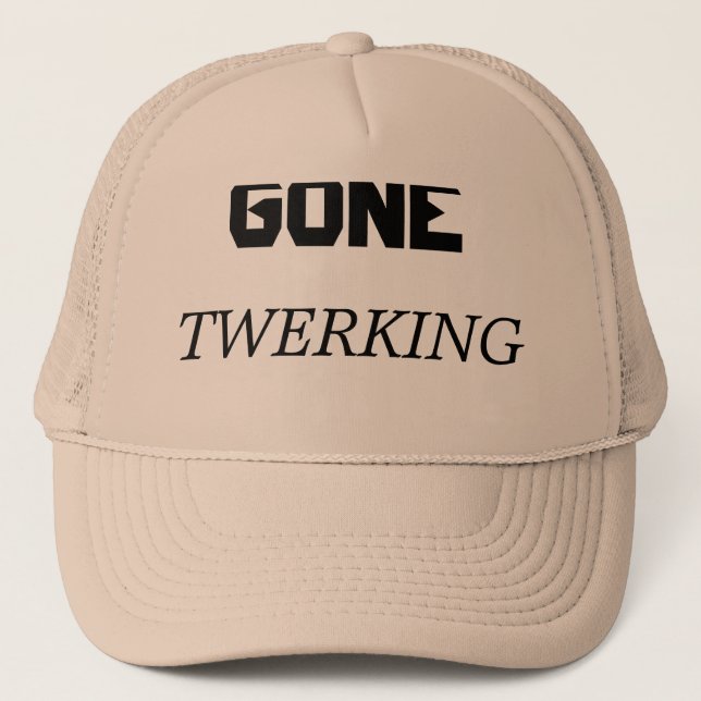 De Camionero Gorra que ofrece el texto, "Twerking ido). (Anverso)