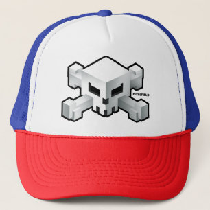 De Camionero Gorra radical del logotipo del cráneo del juego e