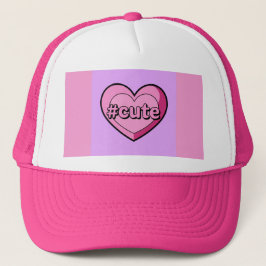 De Camionero Gorra rosa del corazón rosado lindo