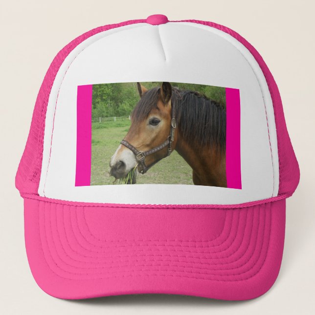 De Camionero Gorra rosado del caballo (Anverso)