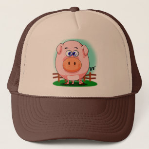 De Camionero Gorra rosado del cerdo