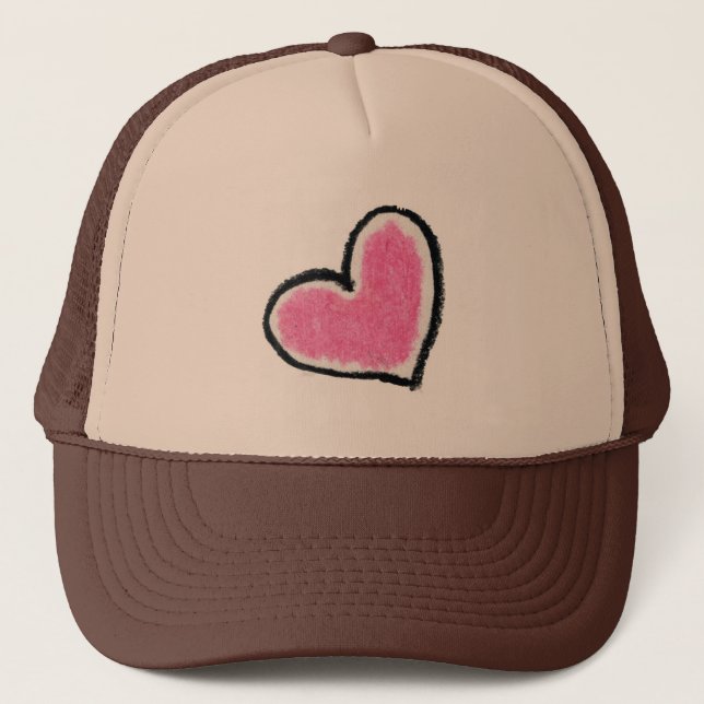 De Camionero Gorra ROSADO del CORAZÓN (Anverso)