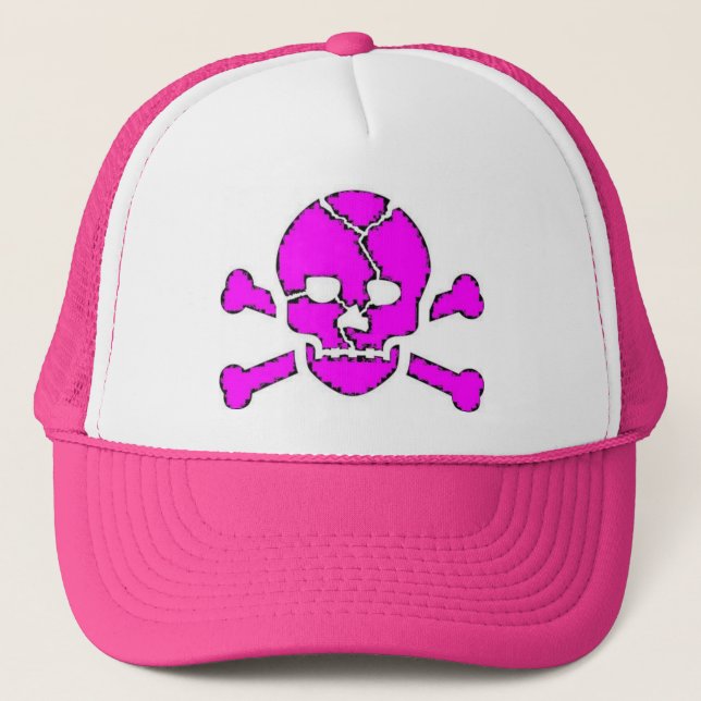 De Camionero gorra rosado del cráneo (Anverso)