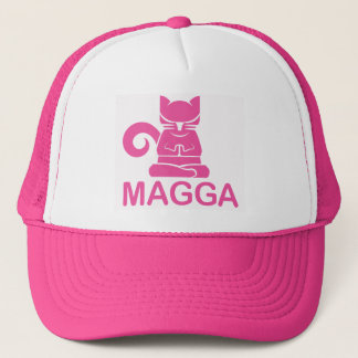 De Camionero Gorra rosado del gatito que se sienta MAGGA