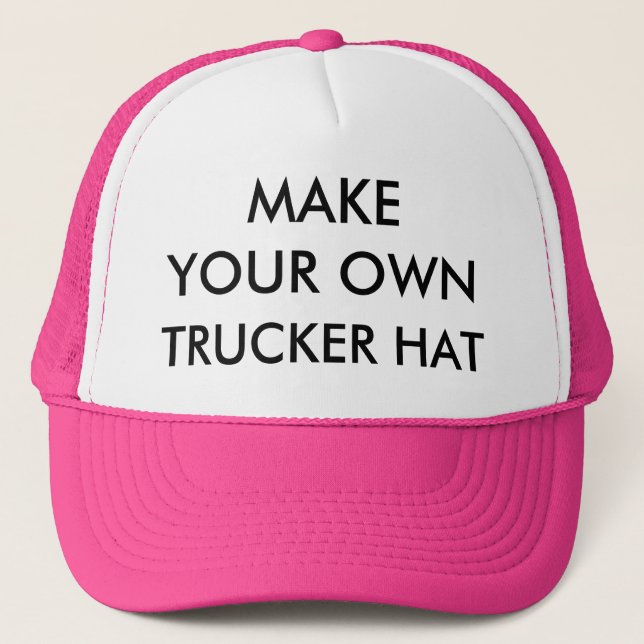 De Camionero GORRA ROSADO y BLANCO personalizado personalizado (Anverso)