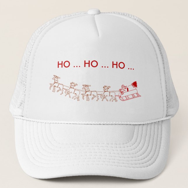 De Camionero Gorra - Santa y Sleigh (Anverso)