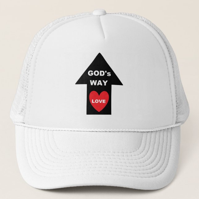 De Camionero Gorra Silver Gods Way Love Arrow Heart (Anverso)