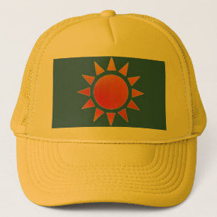 De Camionero Gorra Sol Naranja rojo