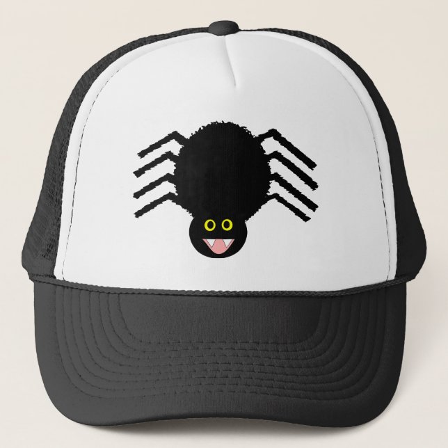 De Camionero Gorra Spider negro (Anverso)