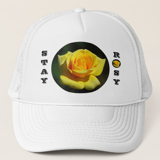 De Camionero Gorra Stay Rosy Yellow Rose (Anverso)