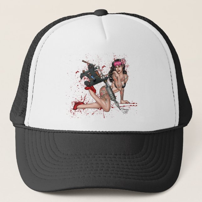 De Camionero Gorra tatuado del chica (Anverso)