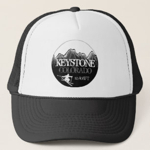 De Camionero Gorra trapezoidal del blanco del negro del esquí