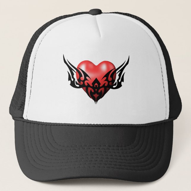 De Camionero Gorra Tribal del Corazón (Anverso)