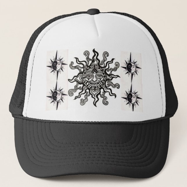De Camionero gorra tribal del sol (Anverso)