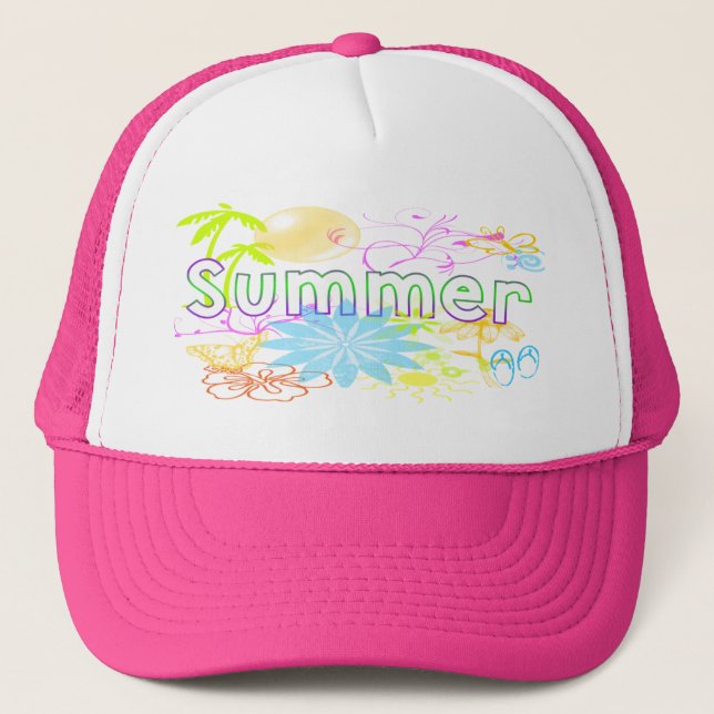 De Camionero Gorra tropical del verano (Anverso)