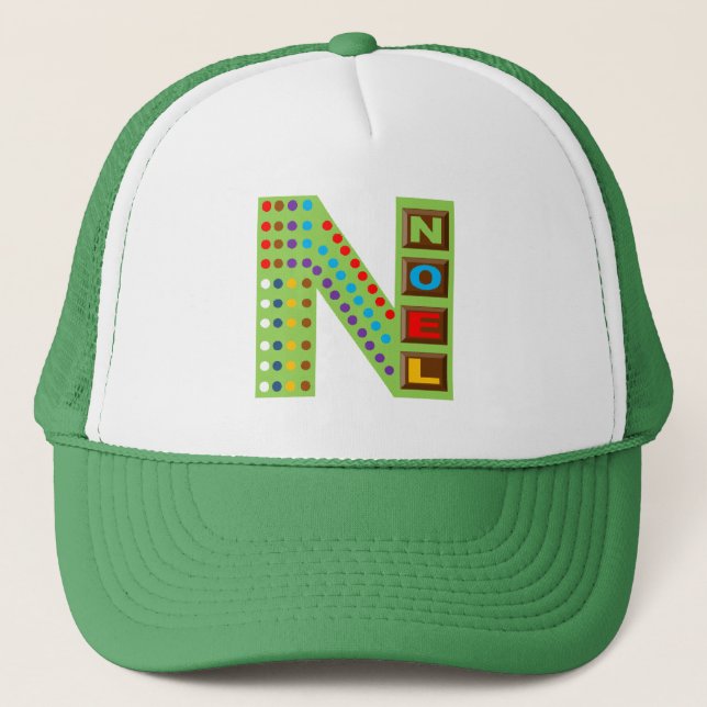 De Camionero Gorra Trucker blanco/verde NOEL CHOCOLATBONBONS (Anverso)