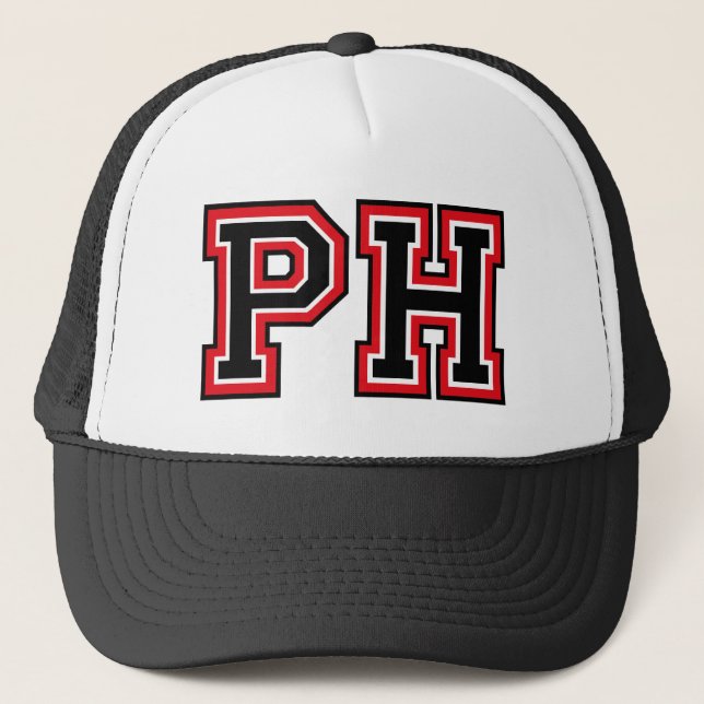 De Camionero Gorra Trucker con Monograma "PH" (Anverso)