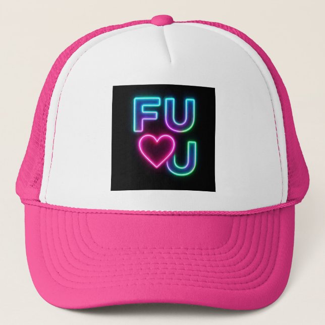 De Camionero Gorra Trucker Rosa Fucsia FULU (Anverso)