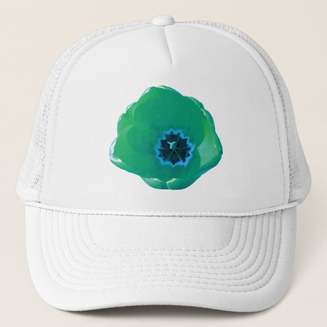De Camionero Gorra tulipán verde y azul (Anverso)