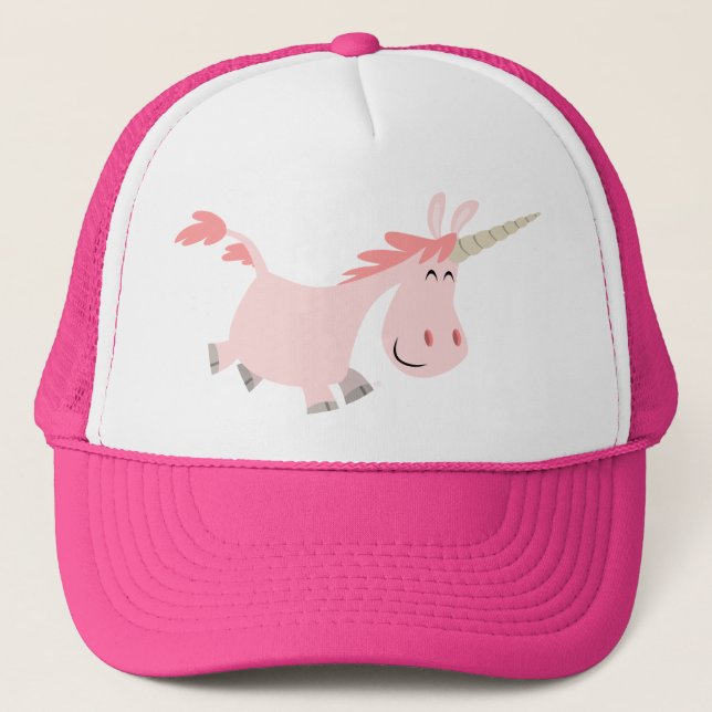 De Camionero Gorra Unicorn Personalizado rosa (Anverso)