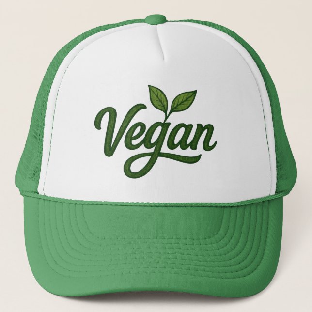 De Camionero Gorra Vegan Green (Anverso)