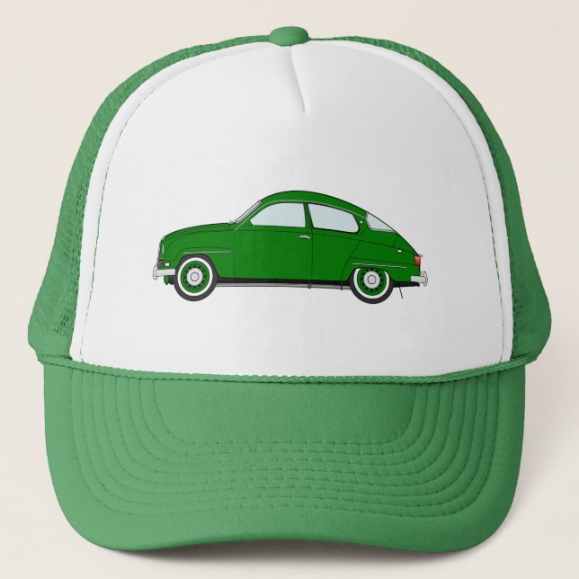 De Camionero gorra verde del saab 96 (Anverso)