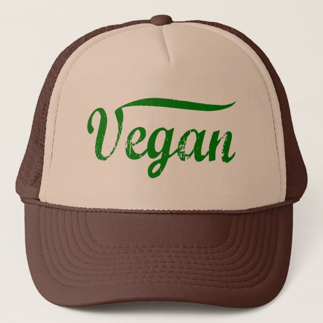De Camionero Gorra verde del vegano (Anverso)
