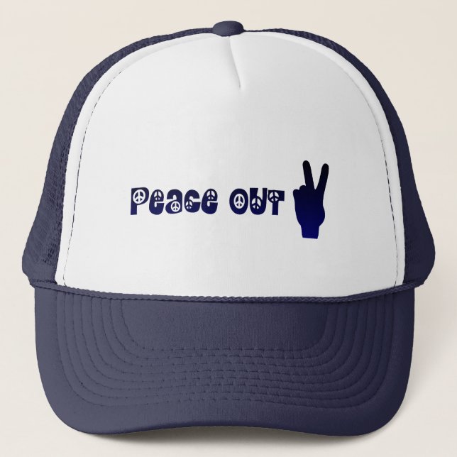 De Camionero Gorra Vintage Peace Out (Anverso)
