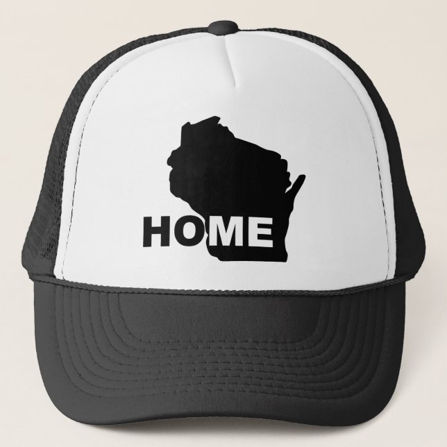 De Camionero Gorra Wisconsin Hogar Lejos Del Estado (Anverso)