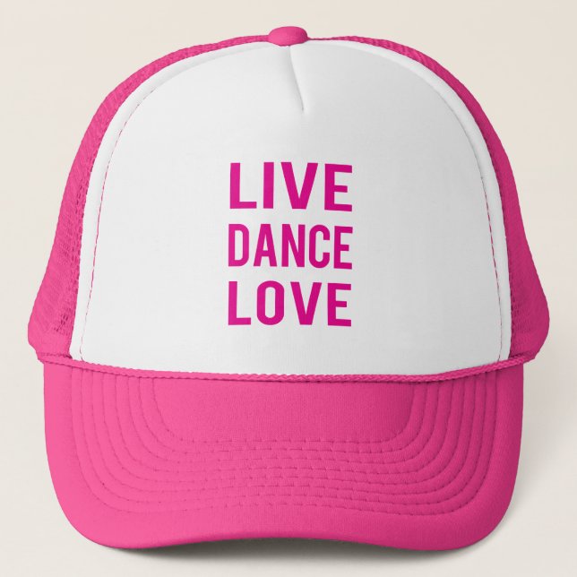 De Camionero Gorra Zazzle Vive Baile Amor (Anverso)